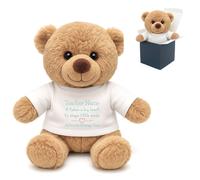 Uniqueful Personalised Cream Teddy Bear Big Heart Shapes Little Minds Design in Beige Uniqueful Beige