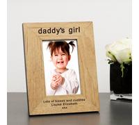 Uniqueful Personalised Daddy's Wood Picture Frame 7x5 for Dad in Beige | Size: 1 Pack Uniqueful Beige 1 Pack