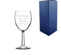 Uniqueful Personalised Engraved 11oz Saxon Wine Glass Birthday Gift for Friend in Clear | Size: 1 Pack Uniqueful Clear 1 Pack
