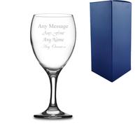 Uniqueful Personalised Engraved 12oz Imperial Wine Glass in Gift Box in Clear | Size: 1000ml Uniqueful Clear 1000ml