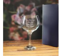 Uniqueful Personalised Engraved 22.5oz Gin Balloon Glass Birthday Gift in Clear | Size: 600ml Uniqueful Clear 600ml
