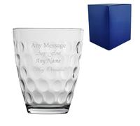 Uniqueful Personalised Engraved 390ml Dimpled Dots Tumbler Gift Box in Clear | Size: 100ml Uniqueful Clear 100ml