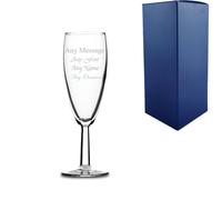Uniqueful Personalised Engraved 5.25oz Saxon Champagne Flute Birthday Gift in Clear | Size: 1 Pack Uniqueful Clear 1 Pack