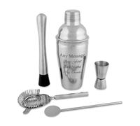 Uniqueful Personalised Engraved 5 Piece Cocktail Shaker Set Birthday Gift for in Silver | Size: 1 Pack Uniqueful Silver 1 Pack