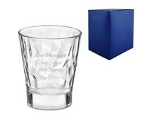 Uniqueful Personalised Engraved 80ml Diamond Shot Glass Birthday Gift for Friend in Clear Uniqueful Clear