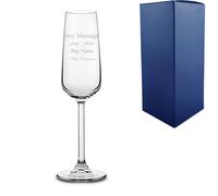 Uniqueful Personalised Engraved Allegra Champagne Flute Birthday Gift for Friend in Clear Uniqueful Clear