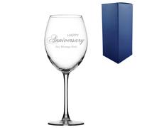 Uniqueful Personalised Engraved Anniversary Enoteca Wine Glass Anniversary Gift in Clear Uniqueful Clear