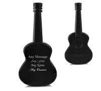 Uniqueful Personalised Engraved Black 5oz Guitar Hip Flask Birthday Gift | Size: 100ml Uniqueful Black 100ml