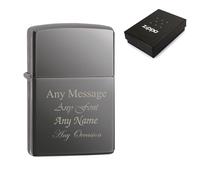 Uniqueful Personalised Engraved Black Ice Official Zippo Windproof Lighter | Size: 1 Pack Uniqueful Black 1 Pack