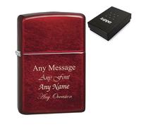 Uniqueful Personalised Engraved Candy Apple Red Official Zippo Windproof Lighter | Size: 1 Pack Uniqueful Red 1 Pack