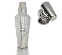 Uniqueful Personalised Engraved Cocktail Shaker with Cocktail Design for Friend in Silver | Size: 1000ml Uniqueful Silver 1000ml