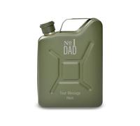 Uniqueful Personalised Engraved Green Jerry Can Hip Flask No.1 Dad Design | Size: 100ml Uniqueful Green 100ml