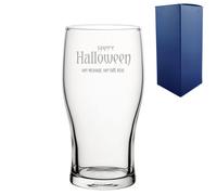 Uniqueful Personalised Engraved Happy Halloween Pint Glass for Friend in Clear Uniqueful Clear