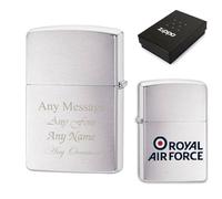 Uniqueful Personalised Engraved Royal Air Force Official Zippo Windproof Lighter in Silver | Size: 1 Pack Uniqueful Silver 1 Pack