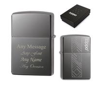 Uniqueful Personalised Engraved Zippo Windproof Lighter Birthday Gift for Friend in Black | Size: 1 Pack Uniqueful Black 1 Pack