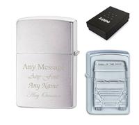 Uniqueful Personalised Engraved Zippo Windproof Lighter Birthday Gift for Friend in Silver | Size: 1 Pack Uniqueful Silver 1 Pack