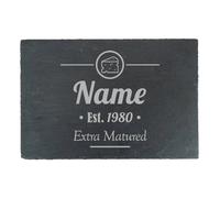 Uniqueful Personalised Extra Matured Design Rectangular Slate Cheeseboard in Black | Size: 1 Pack Uniqueful Black 1 Pack