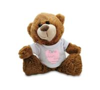 Uniqueful Personalised Forever My Always Soft Dark Brown Teddy Bear T-Shirt Toy | Size: 15 cm Uniqueful Brown 15 cm