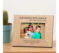 Uniqueful Personalised Grandchildren lifes most precious gift Frame in Brown Uniqueful Brown