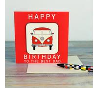 Uniqueful Personalised Happy Birthday Coaster Card for Dad Uniqueful Multicolor