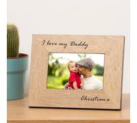 Uniqueful Personalised I love my Daddy Wood Picture Frame 7x5 for Dad in Beige | Size: 1 Pack Uniqueful Beige 1 Pack