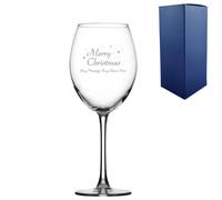 Uniqueful Personalised Merry Christmas Enoteca Wine Glass for Friend in Clear | Size: 20oz (550ml) Uniqueful Clear 20oz (550ml)