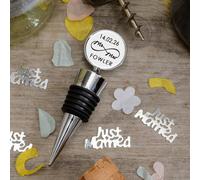 Uniqueful Personalised Mr & Mrs Infinity Bottle Stopper Wedding Gift in Silver | Size: 1 Pack Uniqueful Silver 1 Pack