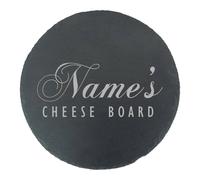 Uniqueful Personalised Name's Cheeseboard Design Round Slate Cheeseboard in Black | Size: 1 Pack Uniqueful Black 1 Pack