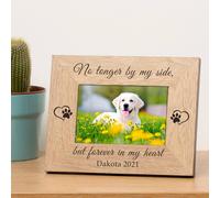 Uniqueful Personalised No longer by my side Pet Memory Wood Picture Frame 7 x 5 in Brown Uniqueful Brown