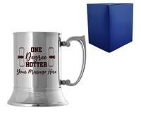 Uniqueful Personalised One Degree Hotter Engraved Graduation Steel Tankard in Silver | Size: 20oz (550ml) Uniqueful Silver 20oz (550ml)