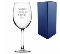 Uniqueful Personalised One Glass Design Name Engraved Giant Wine Glass in Clear | Size: 1 Pack Uniqueful Clear 1 Pack