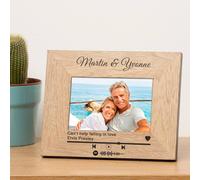 Uniqueful Personalised Our Song Frame Anniversary Gift for Couple in Brown Uniqueful Brown