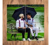 Uniqueful Personalised Photo Former Set MDF Coaster Set of 4 Anniversary | Size: 1 Pack Uniqueful Multicolor 1 Pack