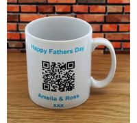 Uniqueful Personalised Secret Message QR Mug for Dad Fathers Day in White Uniqueful White