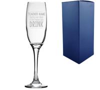 Uniqueful Personalised Sorry Our Class is the Reason You Drink Champagne Flute in Clear Uniqueful Clear