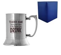 Uniqueful Personalised Sorry Our Class is the Reason You Drink Metal Tankard in Silver Uniqueful Silver