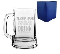 Uniqueful Personalised Sorry Our Class is the Reason You Drink Teacher Beer Mug in Clear Uniqueful Clear