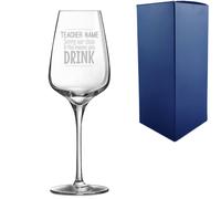 Uniqueful Personalised Sorry Our Class is the Reason You Drink Wine Glass in Clear Uniqueful Clear