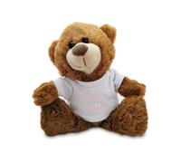 Uniqueful Personalised Teddy Bear Toy T-Shirt Newborn Baby Design Pink in Brown Uniqueful Brown One Size