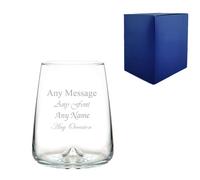 Uniqueful Personalised Terra Tumbler Glass 12oz Inverted Base Any Message in Clear Uniqueful Clear