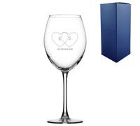 Uniqueful Personalised Valentines Day Enoteca Wine Glass Anniversary Gift in Clear Uniqueful Clear