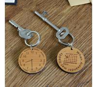 Uniqueful Personalised When Met Daddy Key Ring Fathers Day Gift for Dad in Brown | Size: 1 Pack Uniqueful Brown 1 Pack