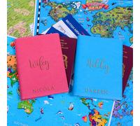 Uniqueful Personalised Wifey Hubby Passports Faux Leather Anniversary Gift Uniqueful Multicolor One Size