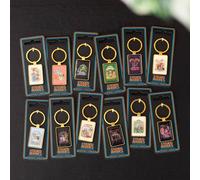 Uniqueful Set of 48 Steven Rhodes Enamel Keyrings on Display | Size: 1 Pack Uniqueful Multicolor 1 Pack