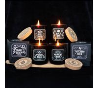 Uniqueful Set of 6 Midnight Ritual Candles in Black | Size: 1 Pack Uniqueful Black 1 Pack