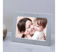 Uniqueful Women's Personalised I'm Lucky to Call You Mummy Silver Plated Frame 6x4 Uniqueful Silver