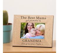 Uniqueful Women's Personalised The Best Mums get promoted Frame in Brown Uniqueful Brown