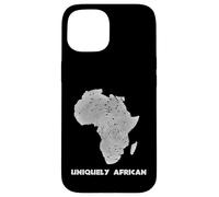 Uniquely African Africa Map Fingerprint Black Pride Case for iPhone 15