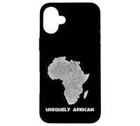 Uniquely African Africa Map Fingerprint Black Pride Case for iPhone 16 Plus