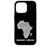 Uniquely African Africa Map Fingerprint Black Pride Case for iPhone 16 Pro
